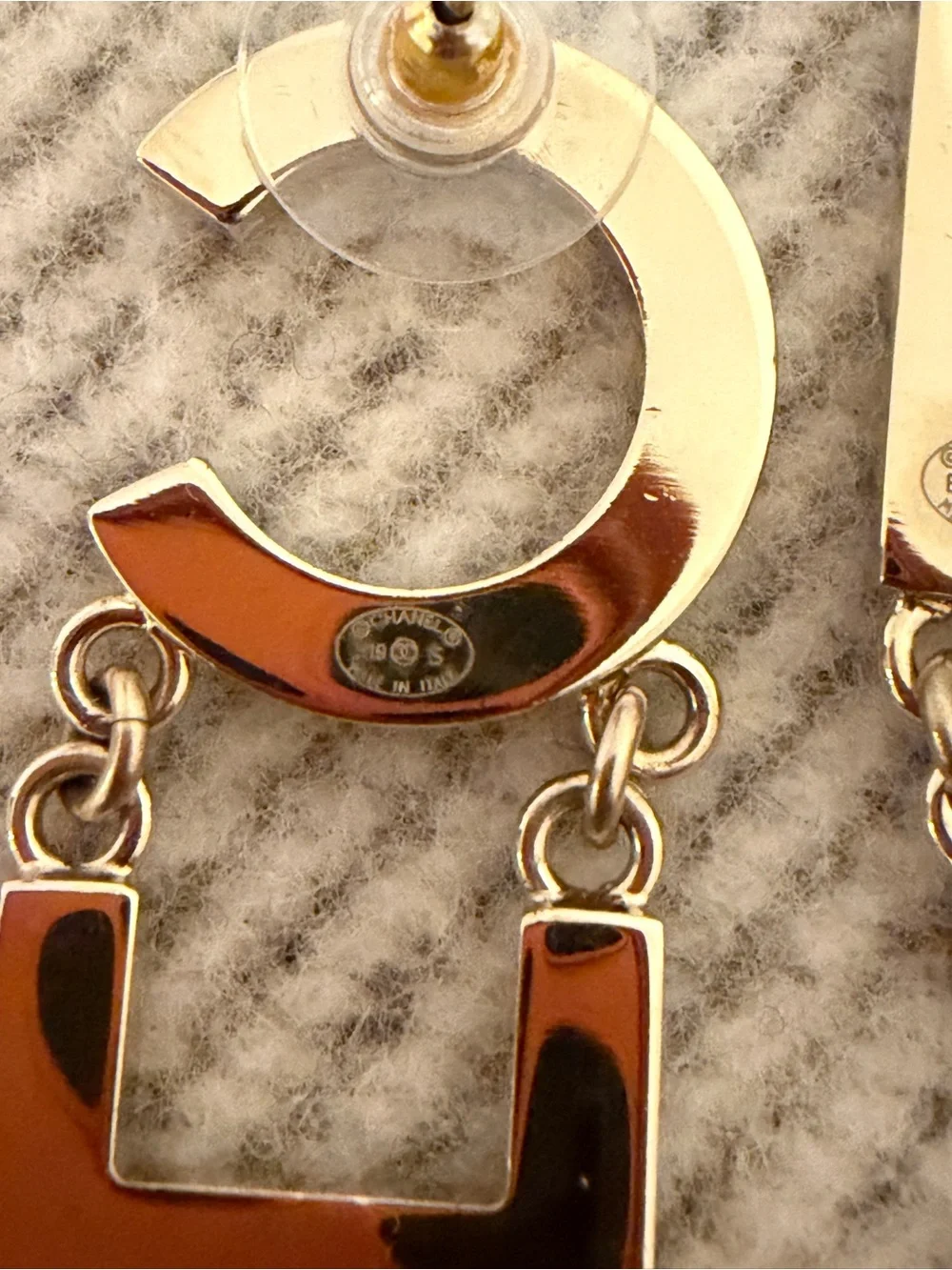Chanel Drop Letter Earrings